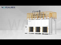 Sistema di rilevamento delle perdite di elio per la camera a vuoto
